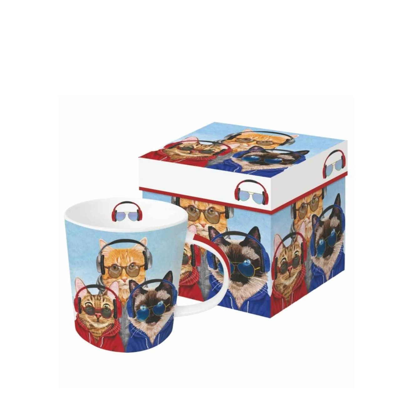 Paperproducts Design - PPD Κούπα 400ml σε κουτί σειρά Chillin' Cats Χριστουγεννιάτικα