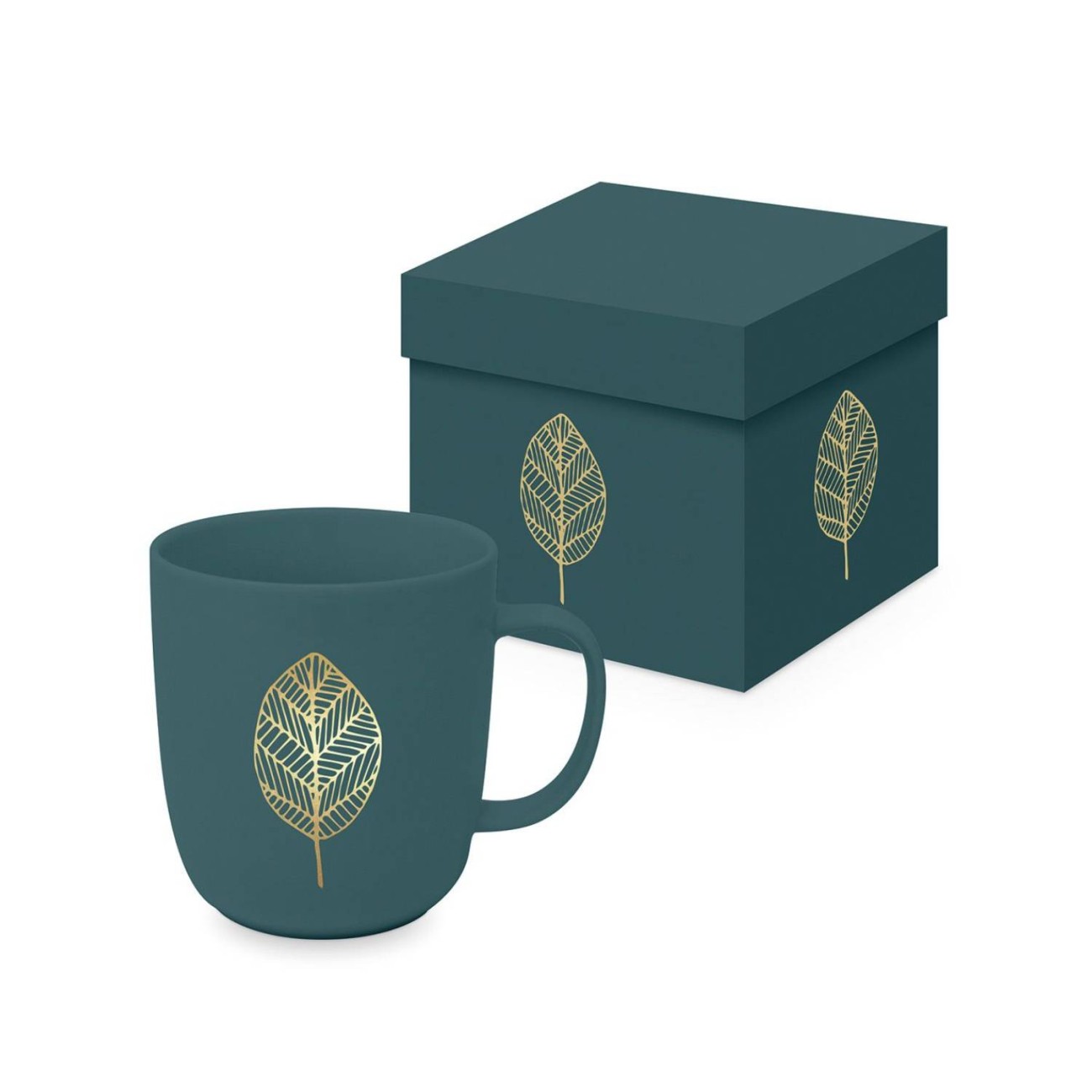 Paperproducts Design - PPD Κούπα 400ml σε κουτί σειρά Pure Gold Leaves Κούπες/Φλυτζάνια