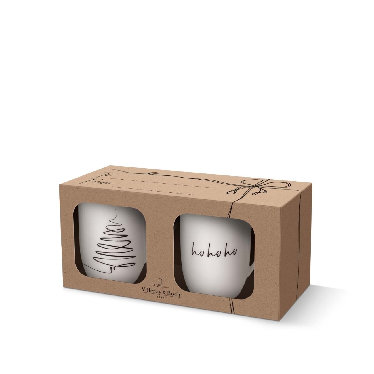 Villeroy & Boch Σετ 2 τεμ. κούπες 0,29 λτ. Xmas Tree/Ho ho ho σειρά Statement Χριστουγεννιάτικα
