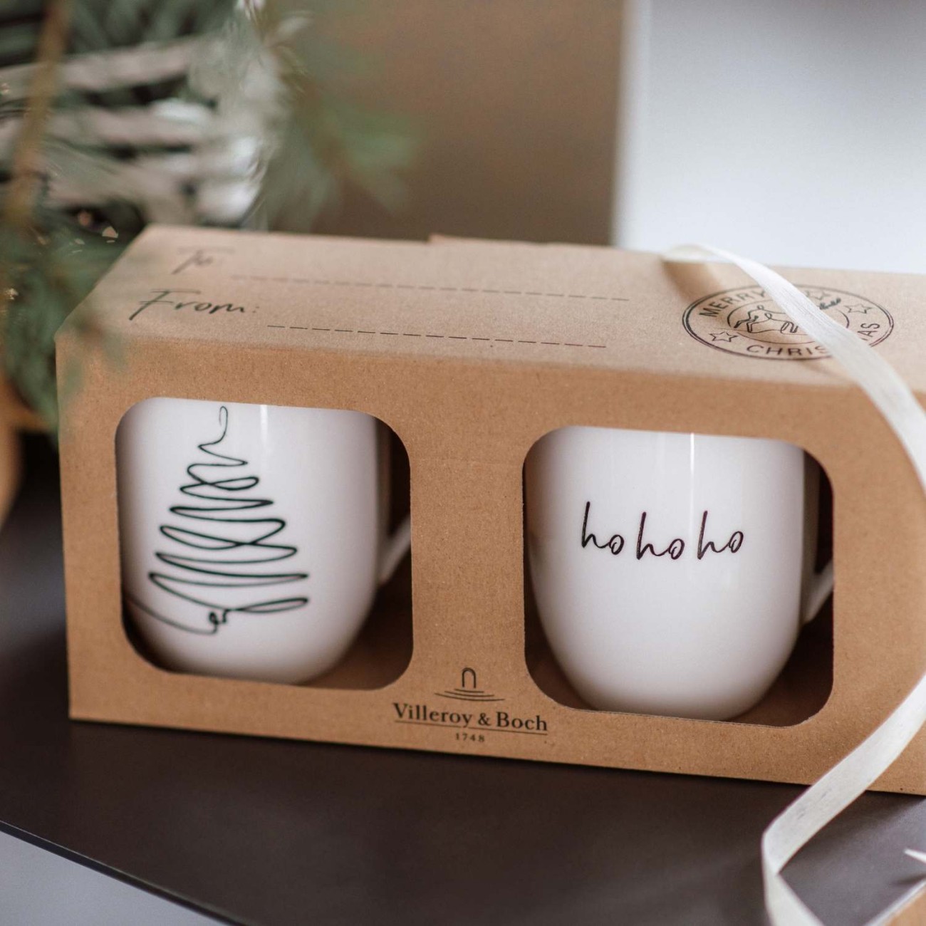 Villeroy & Boch Σετ 2 τεμ. κούπες 0,29 λτ. Xmas Tree/Ho ho ho σειρά Statement Χριστουγεννιάτικα