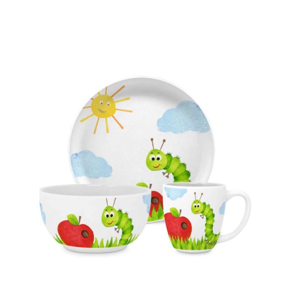 Paperproducts Design - PPD Παιδικό σετ 3τεμ. (Κούπα 0,25λτ, Μπολ 12εκ, Πιάτο 21εκ) σειρά Kurt