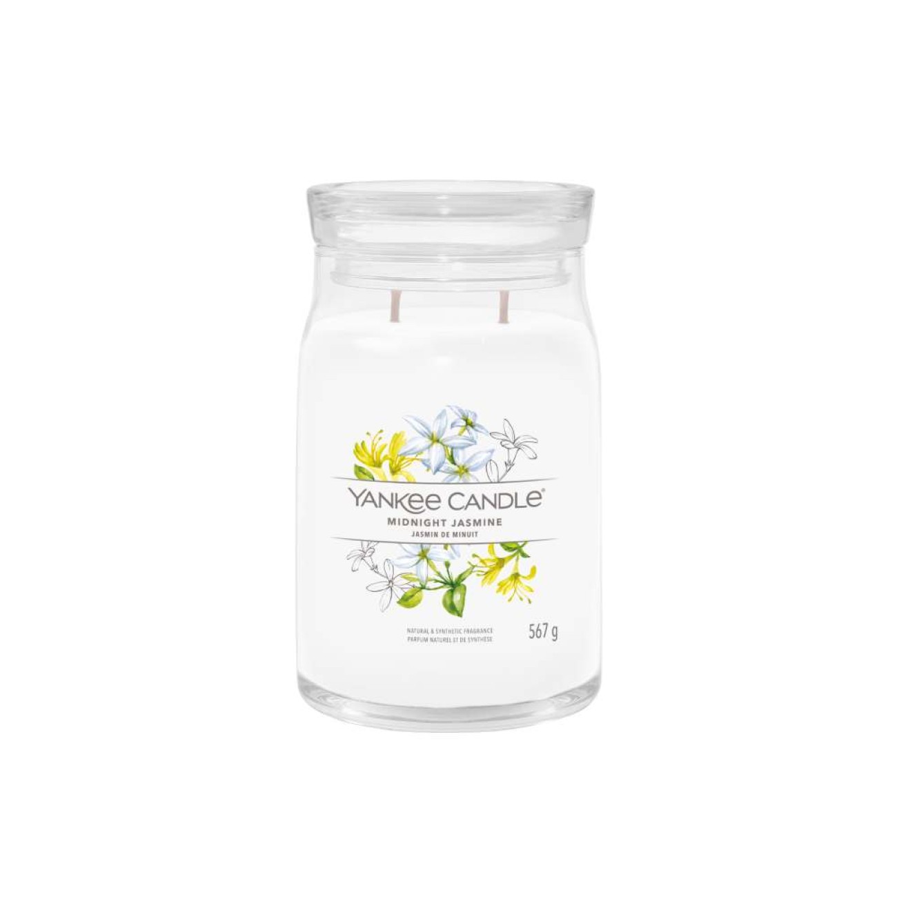 Yankee Candle Αρωματικό Κερί Signature σε Γυάλινο Δοχείο Large σειρά Midnight Jasmine
 Γυάλινα δοχεία Yankee Candle