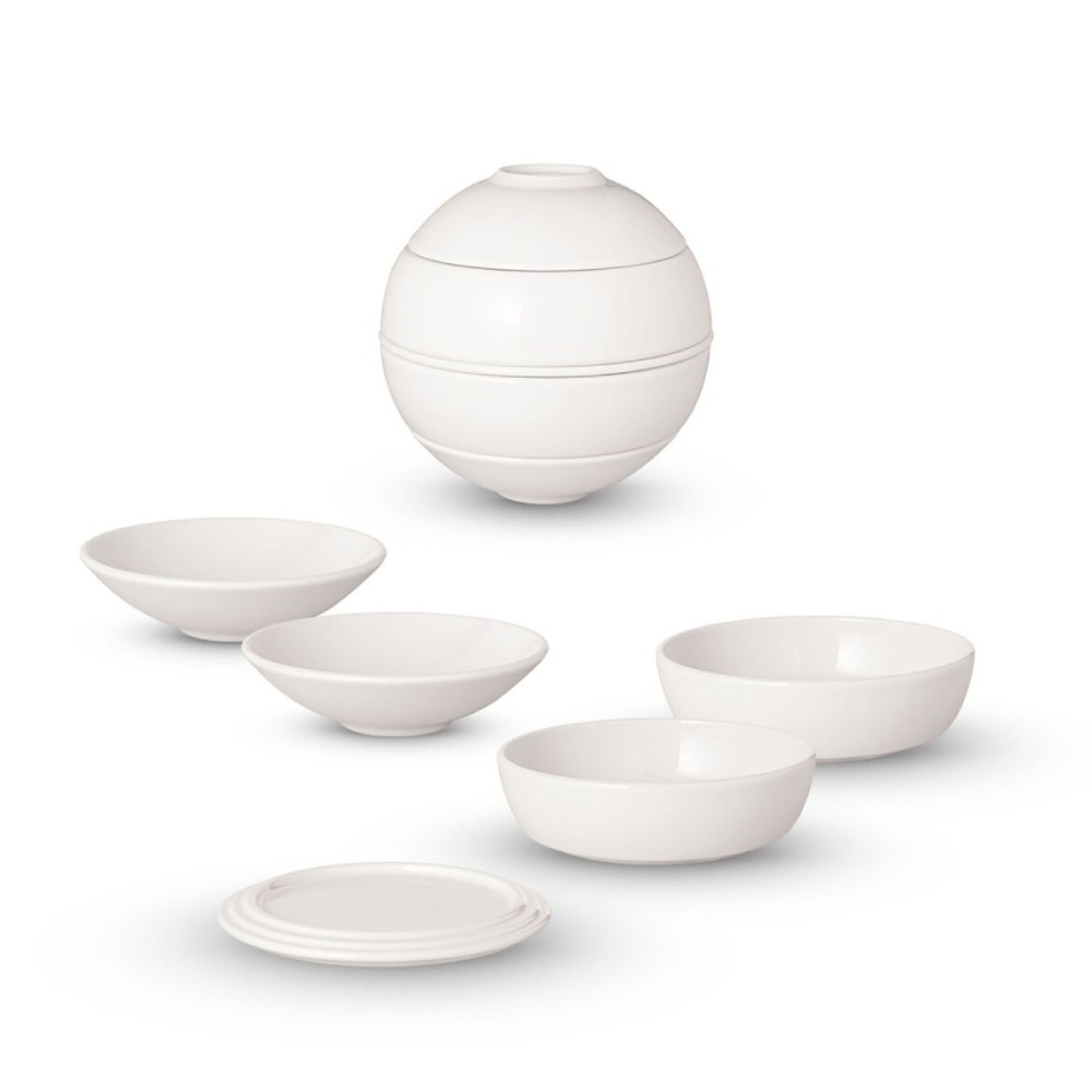 Villeroy & Boch Σετ 5 τεμ. La Petite Boule white σειρά Iconic Manufacture Rock by Villeroy & Boch