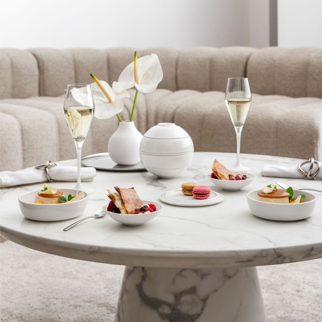 Villeroy & Boch Σετ 5 τεμ. La Petite Boule white σειρά Iconic Manufacture Rock by Villeroy & Boch