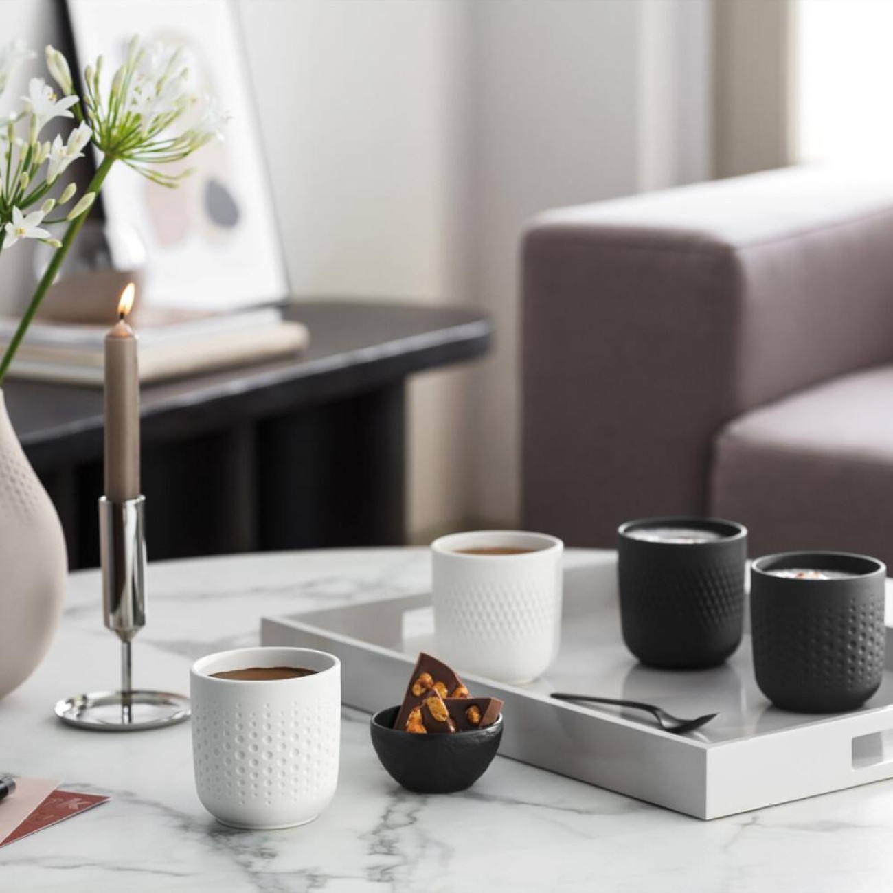 Villeroy & Boch Σετ 2 τεμ. Κούπες σειρά Μanufacture Collier Blanc 
 Καφές/ Τσάι