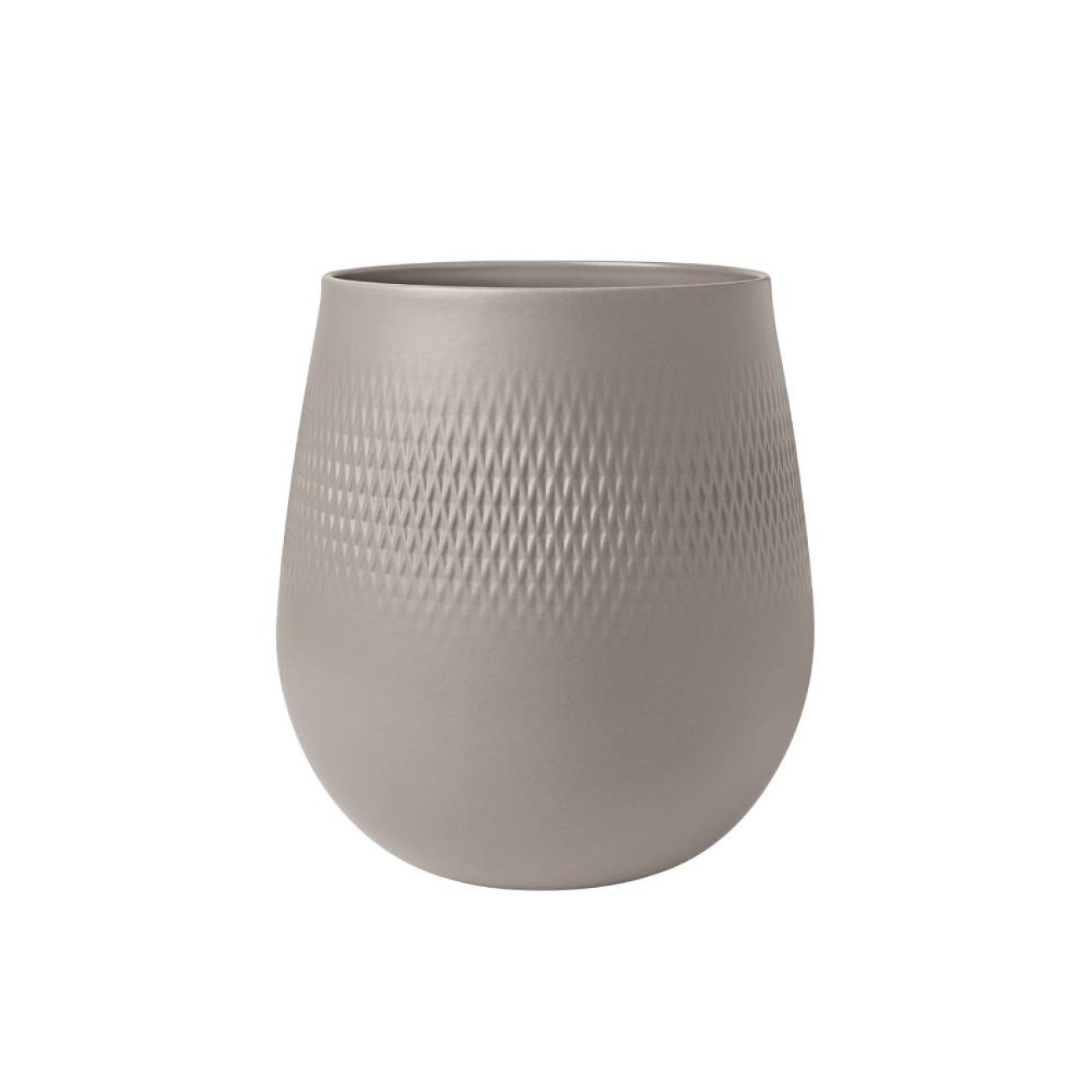 Villeroy & Boch Βάζο 21Χ21X23 εκ. Carre σειρά Manufacture Collier Taupe Βάζα