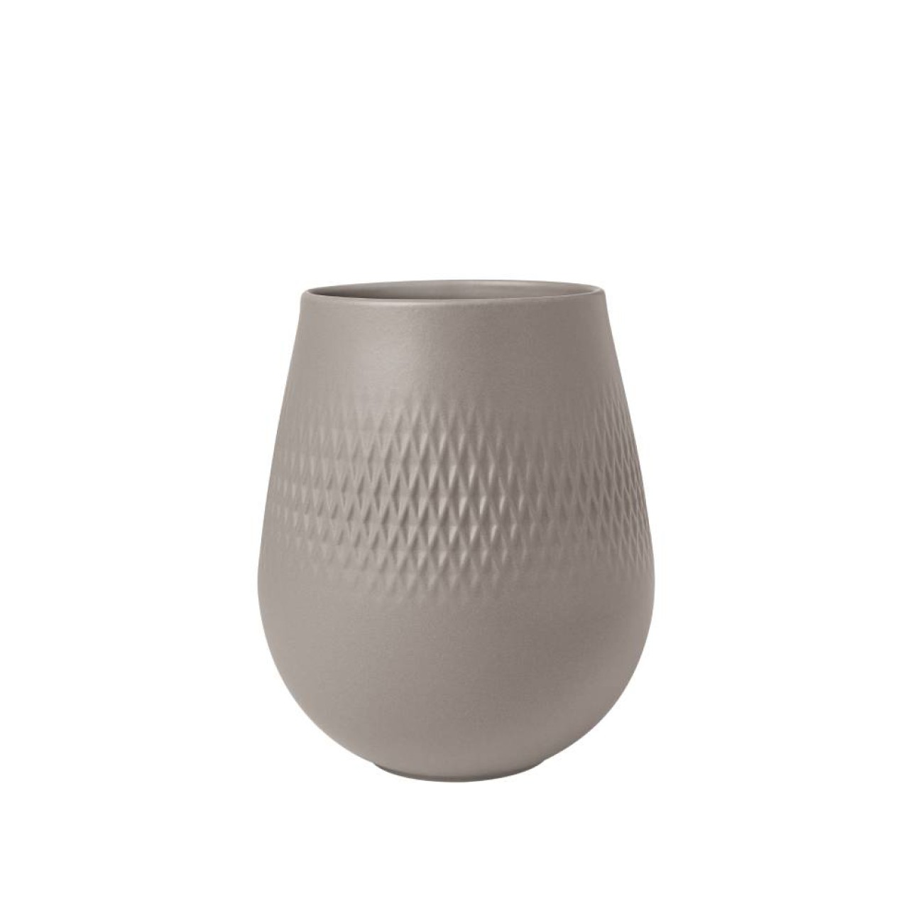 Villeroy & Boch Βάζο 12Χ12Χ15 εκ. Carre σειρά Manufacture Collier Taupe Βάζα
