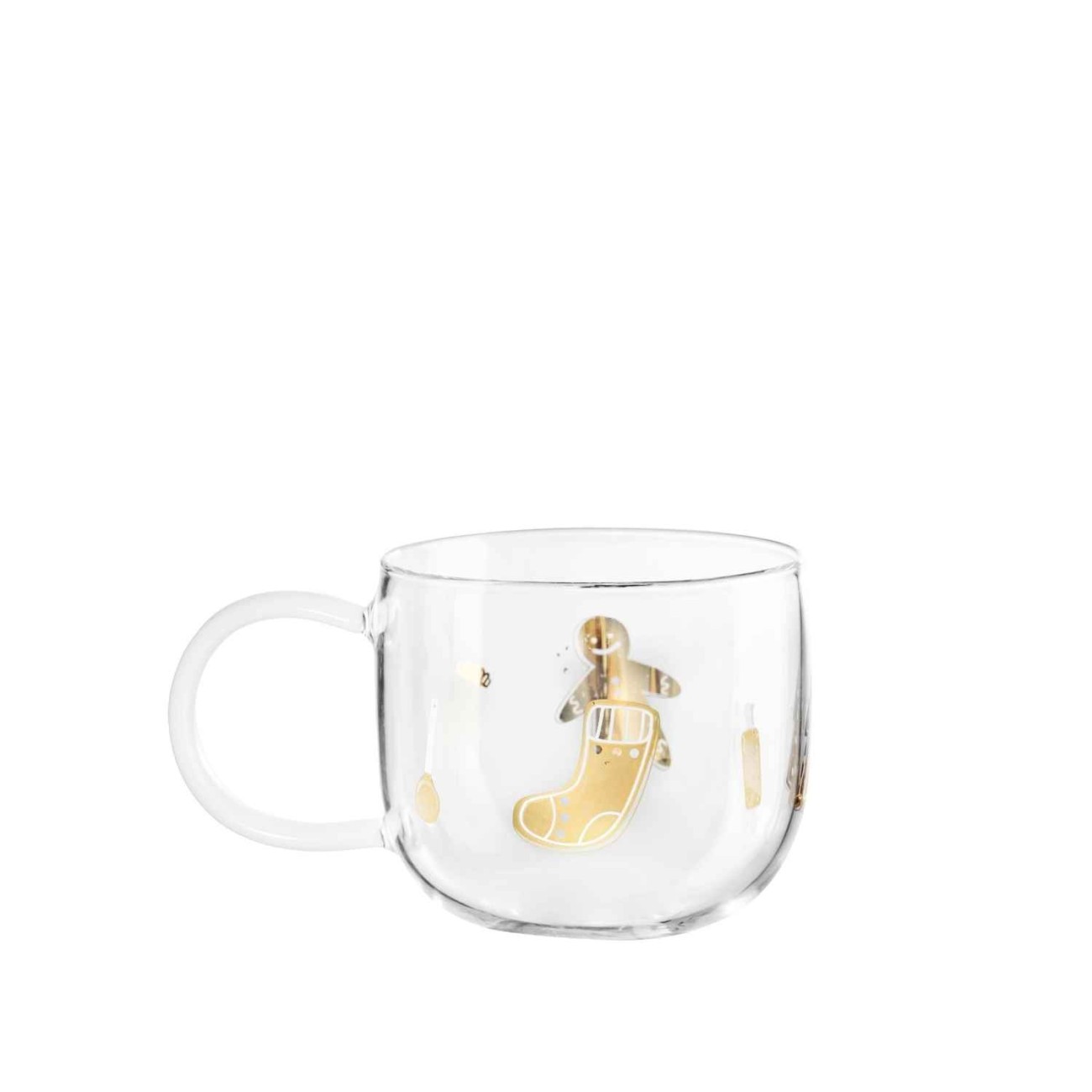 Asa Selection Κούπα διαφανής με χερούλι 400ml Cookies σειρά Xmas Χριστουγεννιάτικα