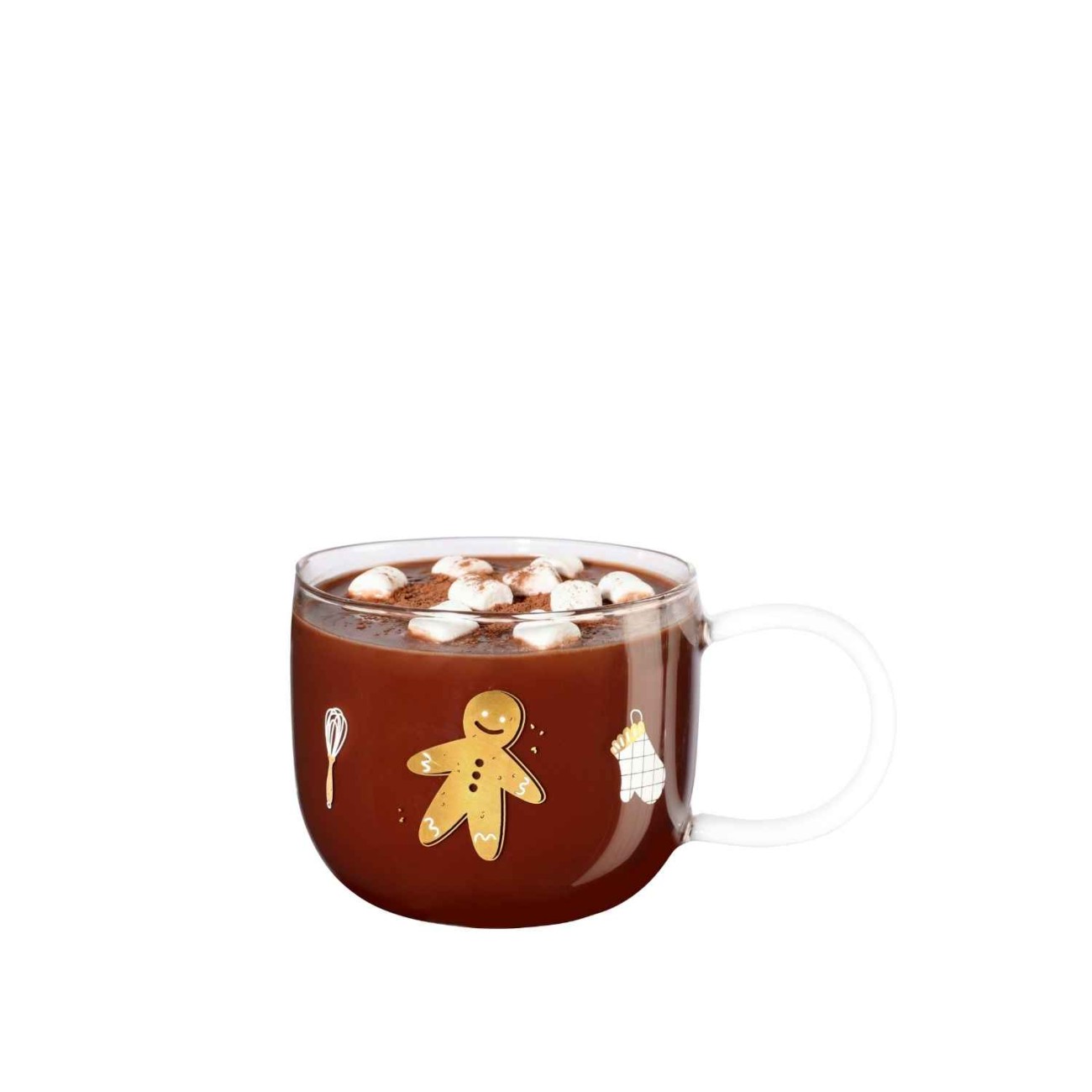 Asa Selection Κούπα διαφανής με χερούλι 400ml Cookies σειρά Xmas Χριστουγεννιάτικα