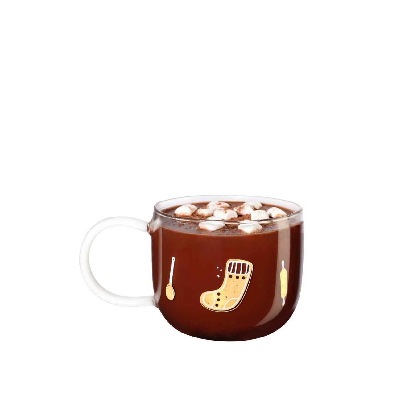 Asa Selection Κούπα διαφανής με χερούλι 400ml Cookies σειρά Xmas Χριστουγεννιάτικα