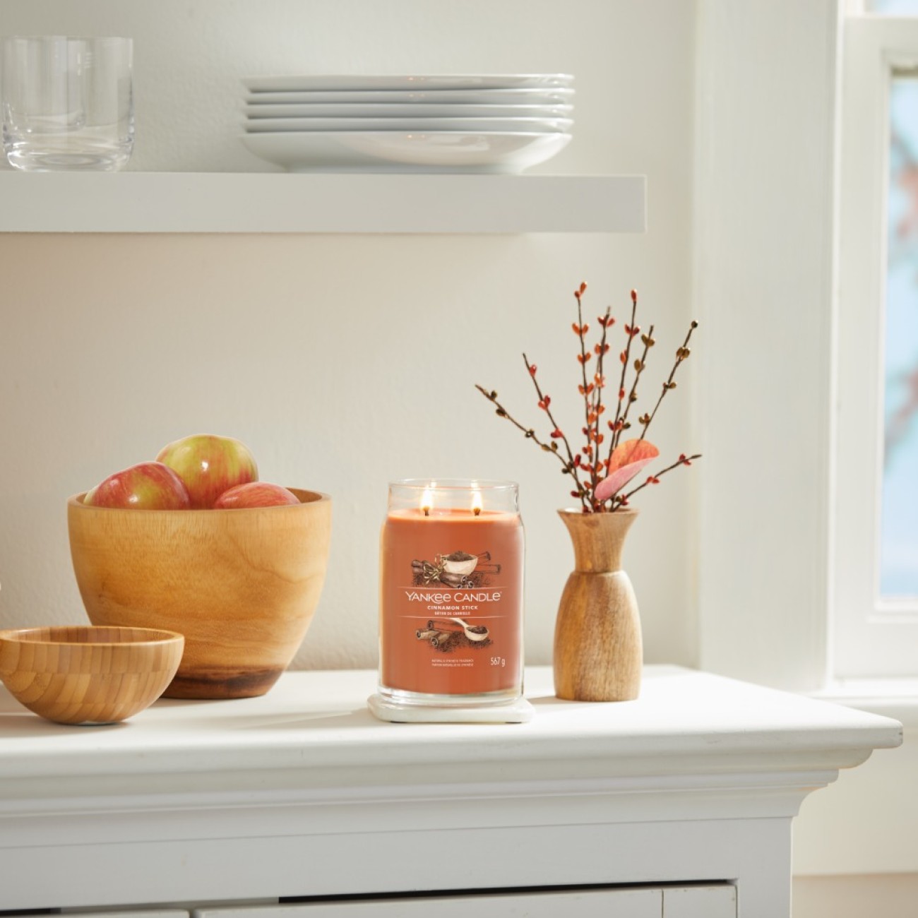 Yankee Candle Αρωματικό Κερί Signature σε Γυάλινο Δοχείο Large σειρά Cinnamon Stick Γυάλινα δοχεία Yankee Candle