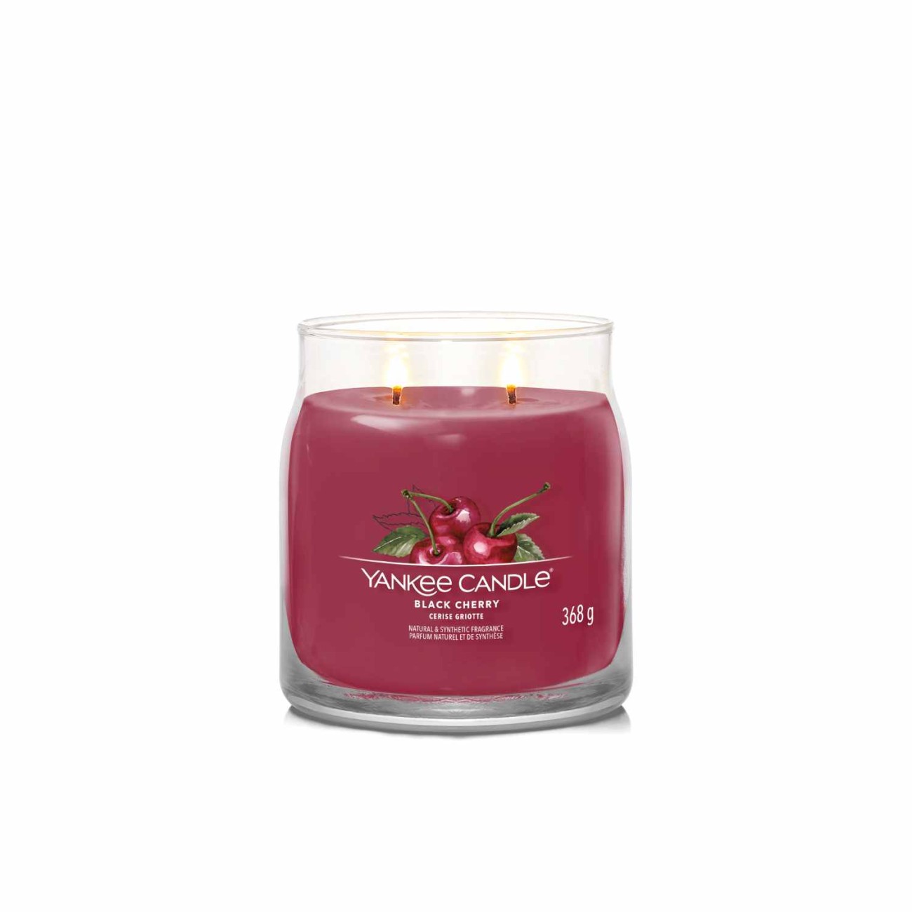 Yankee Candle Αρωματικό Κερί Signature σε Γυάλινο Δοχείο Medium σειρά Black Cherry Αρωματικα Κεριά