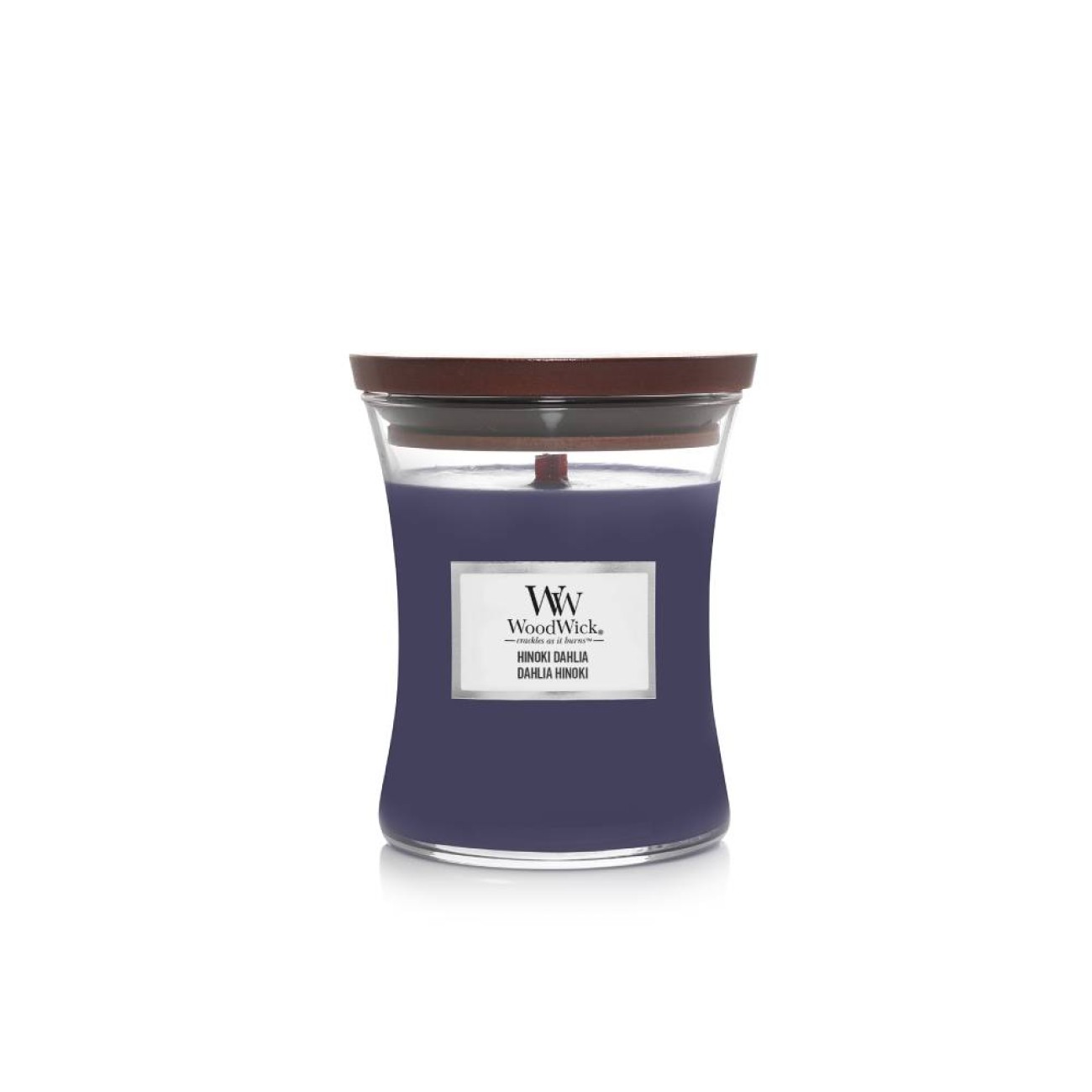WoodWick Αρωματικό Κερί σε Γυάλινο Δοχείο Medium σειρά Hinoki Dahlia Αρωματικα Κεριά