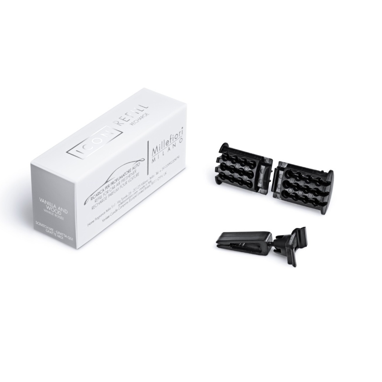 Millefiori Ανταλλακτικό Αρωματικής ράβδου Αυτοκινήτου σειρά Βανίλια και Ξύλο Icon Αρωματικά Αυτοκινήτου