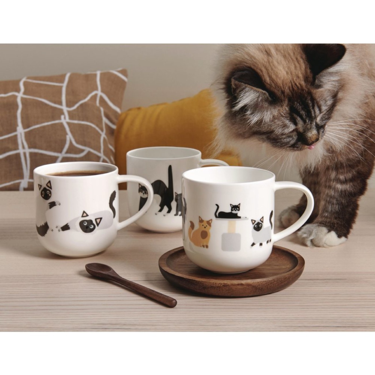 ASA Selection Κούπα 400ml birma σειρά Coppa Cats & Dogs Καφές/ Τσάι