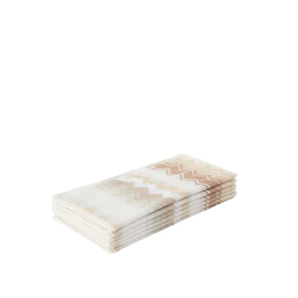 Missoni Σετ 6 τεμ. πετσέτες χεριών σε κουτί beige multicolor σειρά Giacomo Missoni Σετ 6 τεμ. πετσέτες χεριών σε κουτί beige multicolor σειρά Giacomo