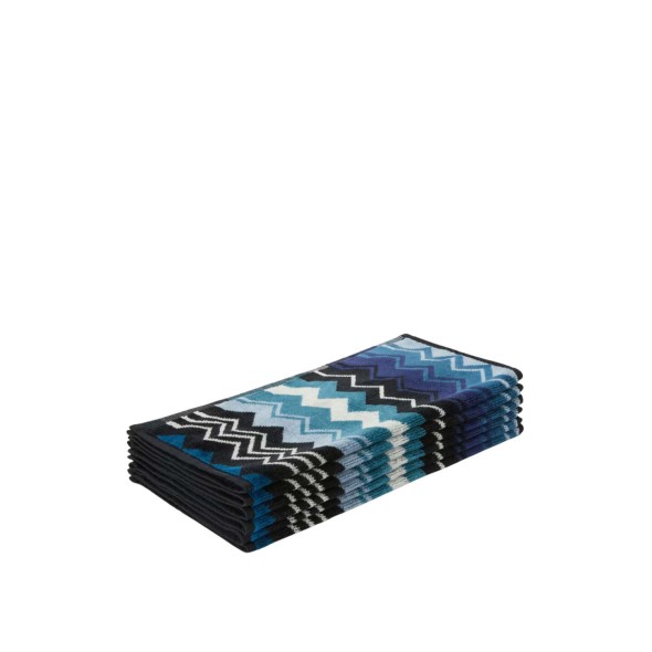 Missoni Σετ 6 τεμ. πετσέτες χεριών σε κουτί blue multicolor σειρά Giacomo Missoni Σετ 6 τεμ. πετσέτες χεριών σε κουτί blue multicolor σειρά Giacomo