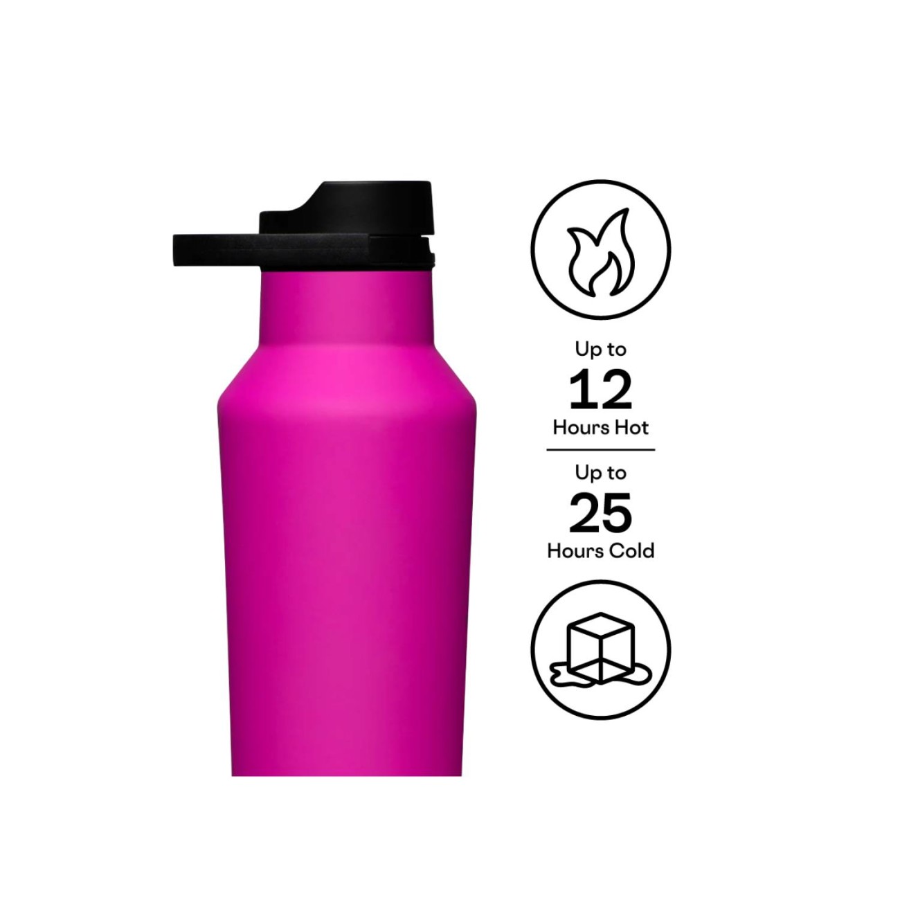 Corkcicle Ισοθερμικό μπουκάλι 590ML φούξια σειρά Sport Canteen Θερμός Κανάτες/Κούπες