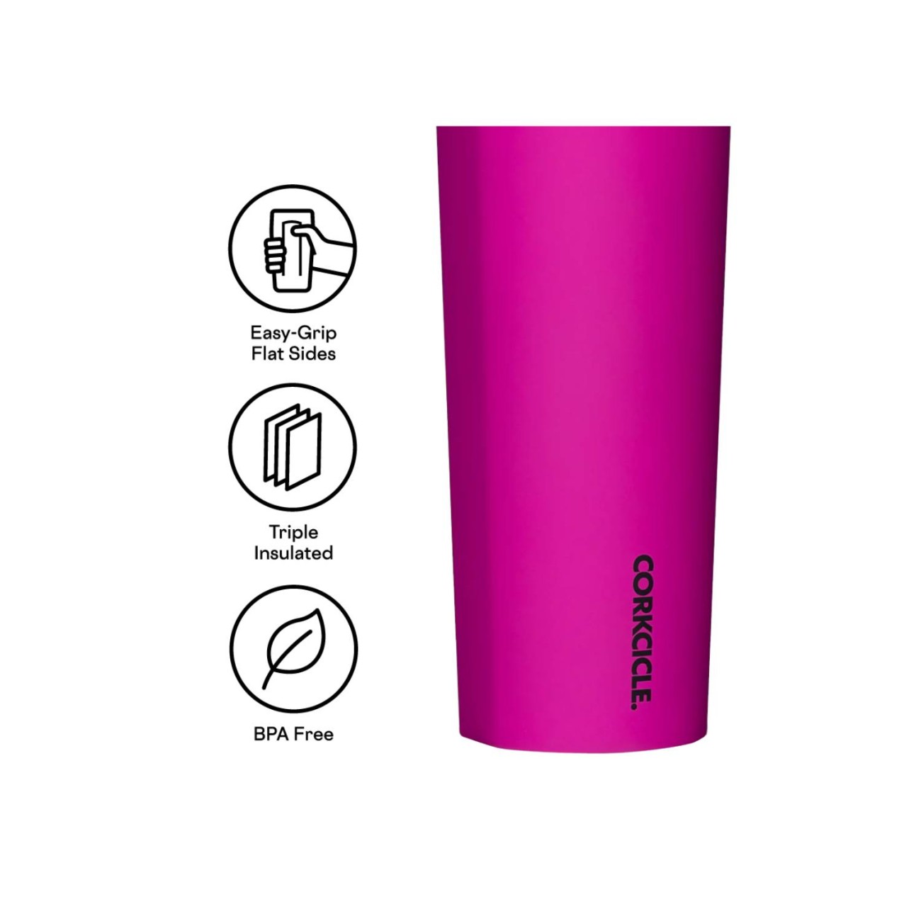 Corkcicle Ισοθερμικό μπουκάλι 590ML φούξια σειρά Sport Canteen Θερμός Κανάτες/Κούπες