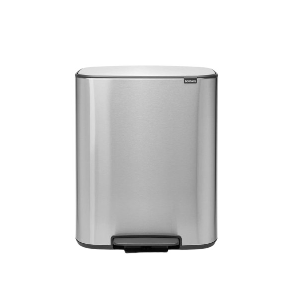 Brabantia Κάδος Απορριμμάτων 60 lt Matt Steel Fingerproof σειρά BO PEDAL