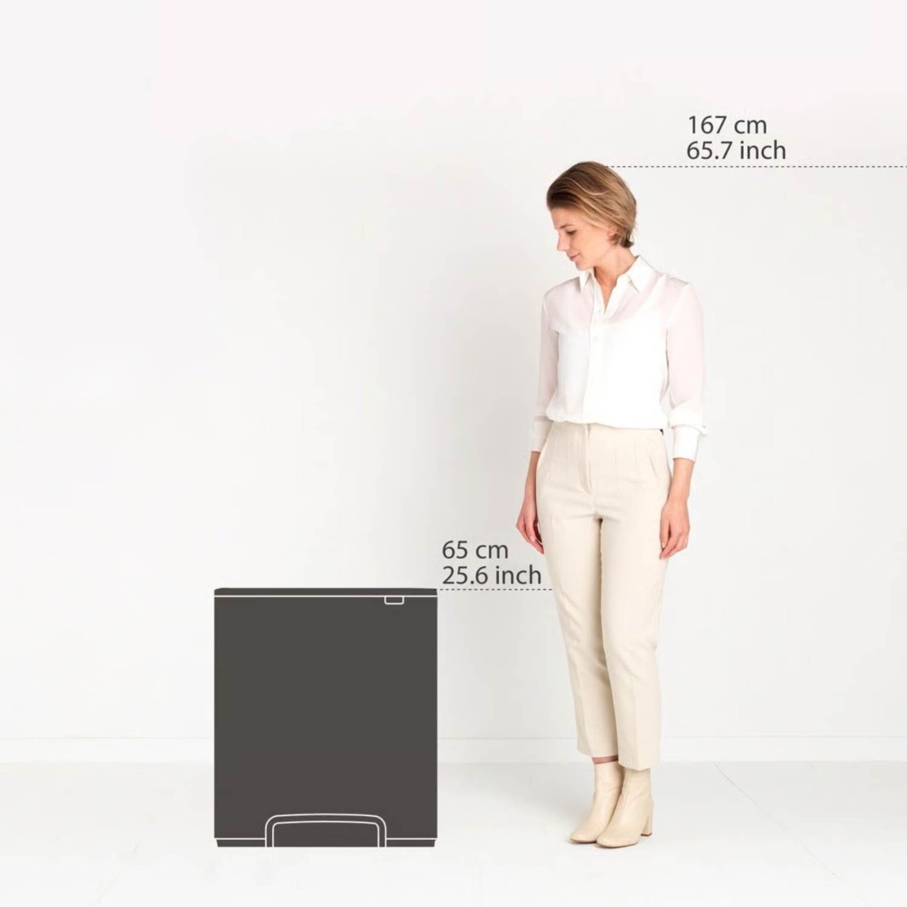Brabantia Κάδος Απορριμμάτων 60 lt Matt Steel Fingerproof σειρά BO PEDAL Κάδοι Κουζίνας