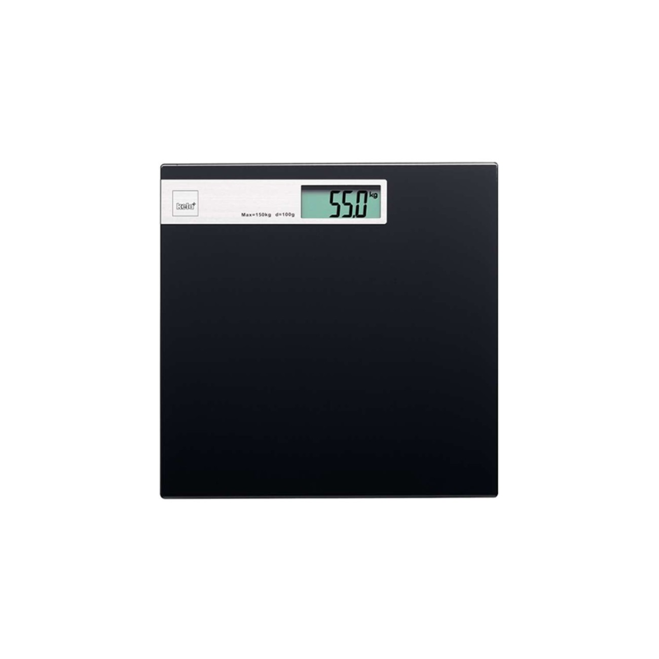 Kela Ζυγαριά μπάνιου ψηφιακή μαύρη 30x30x2,5cm σειρά Graphit Αξεσουάρ Μπάνιου