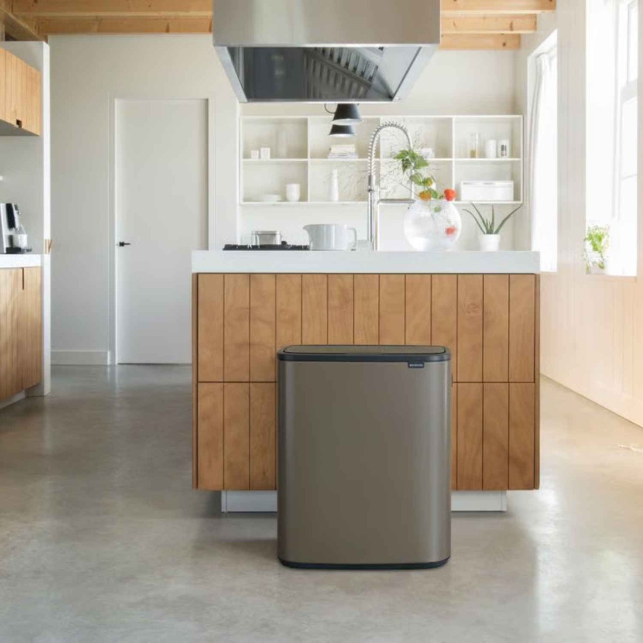 Brabantia Δοχείο απορριμμάτων 2x30 λτ. Platinum σειρά Bo Touch Bin Κάδοι Κουζίνας