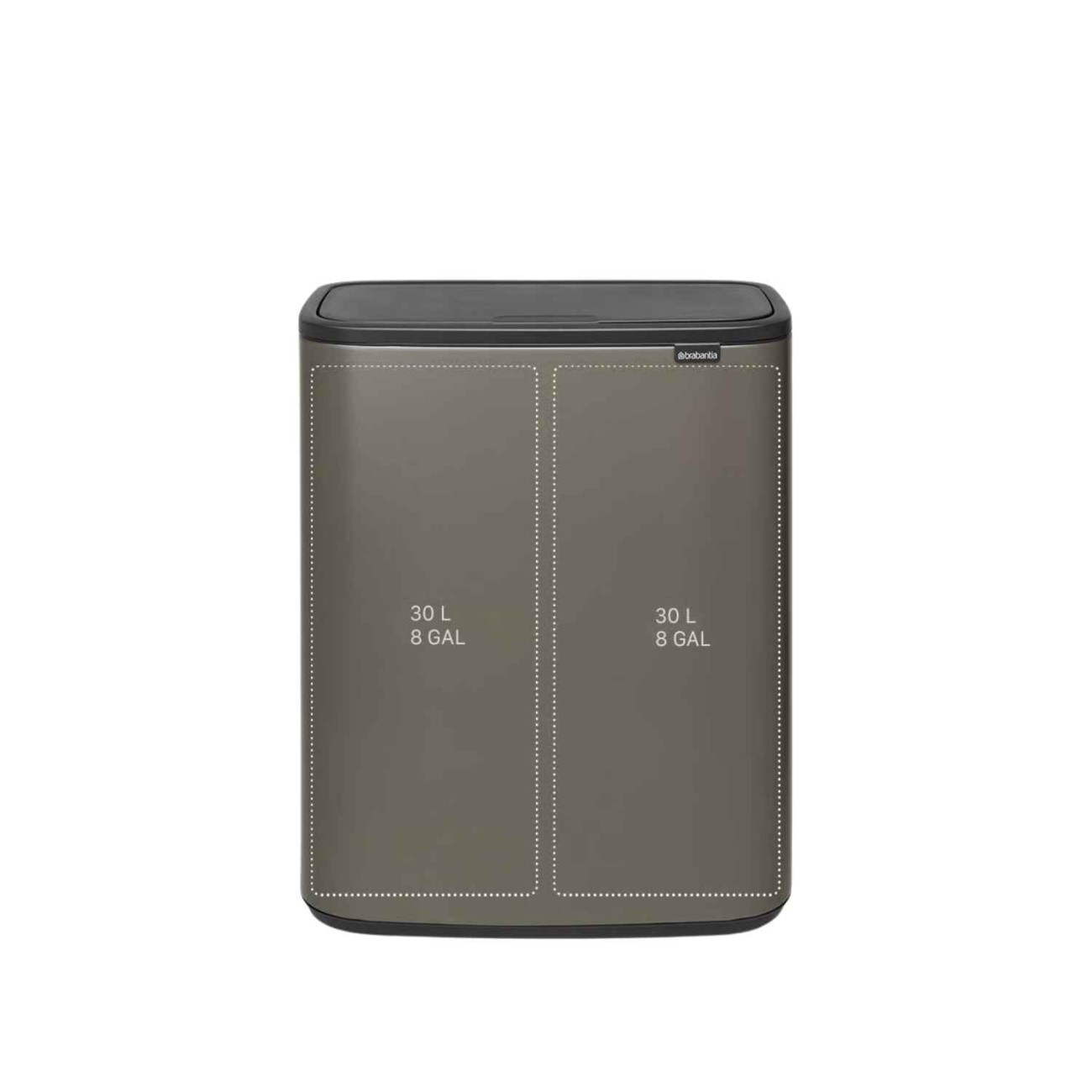 Brabantia Δοχείο απορριμμάτων 2x30 λτ. Platinum σειρά Bo Touch Bin Κάδοι Κουζίνας