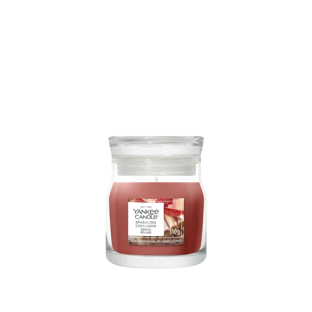 Yankee Candle Αρωματικό Κερί Signature σε Γυάλινο Δοχείο Small σειρά Sparkling cinnamon (110γρ.) Χριστουγεννιάτικα