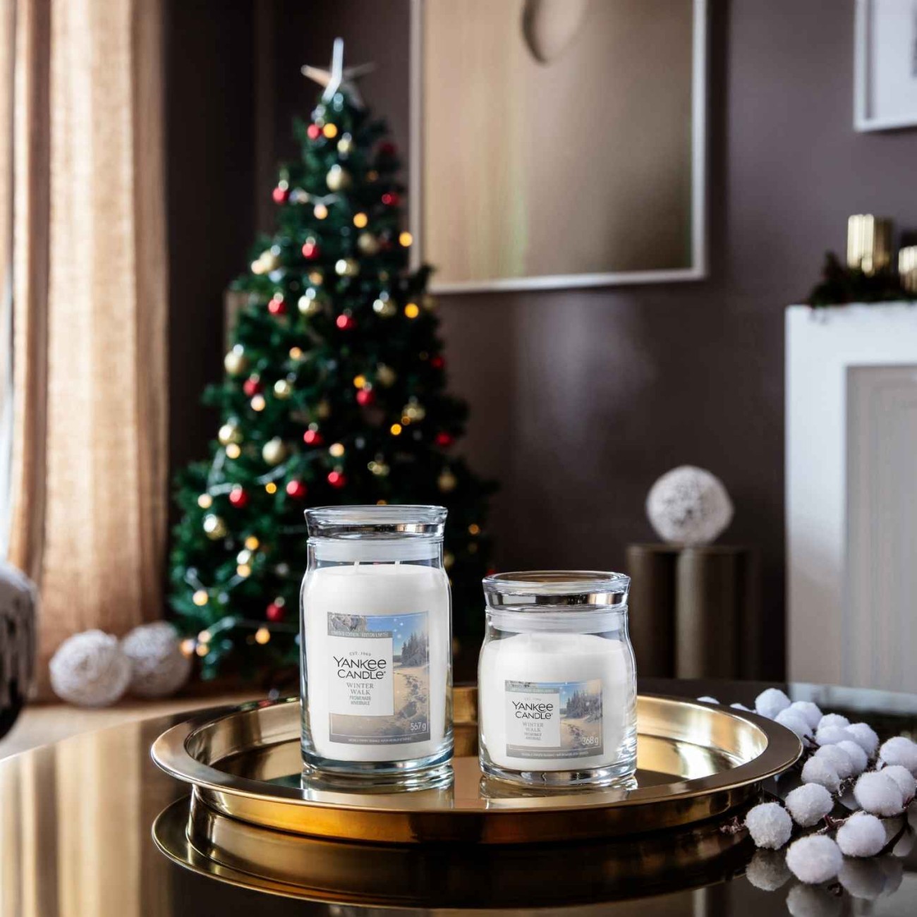 Yankee Candle Αρωματικό Κερί Signature σε Γυάλινο Δοχείο Large σειρά Winter walk (567γρ.) Χριστουγεννιάτικα