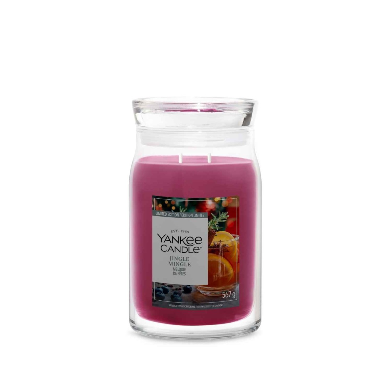 Yankee Candle Αρωματικό Κερί Signature σε Γυάλινο Δοχείο Large σειρά Jingle Mingle (567γρ.) Χριστουγεννιάτικα