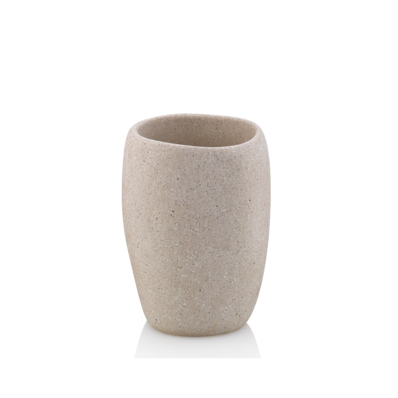 Kela Θήκη για οδοντόβουρτσες Φ7,5x10,5cm μπεζ σειρά Roda
 Αξεσουάρ Μπάνιου