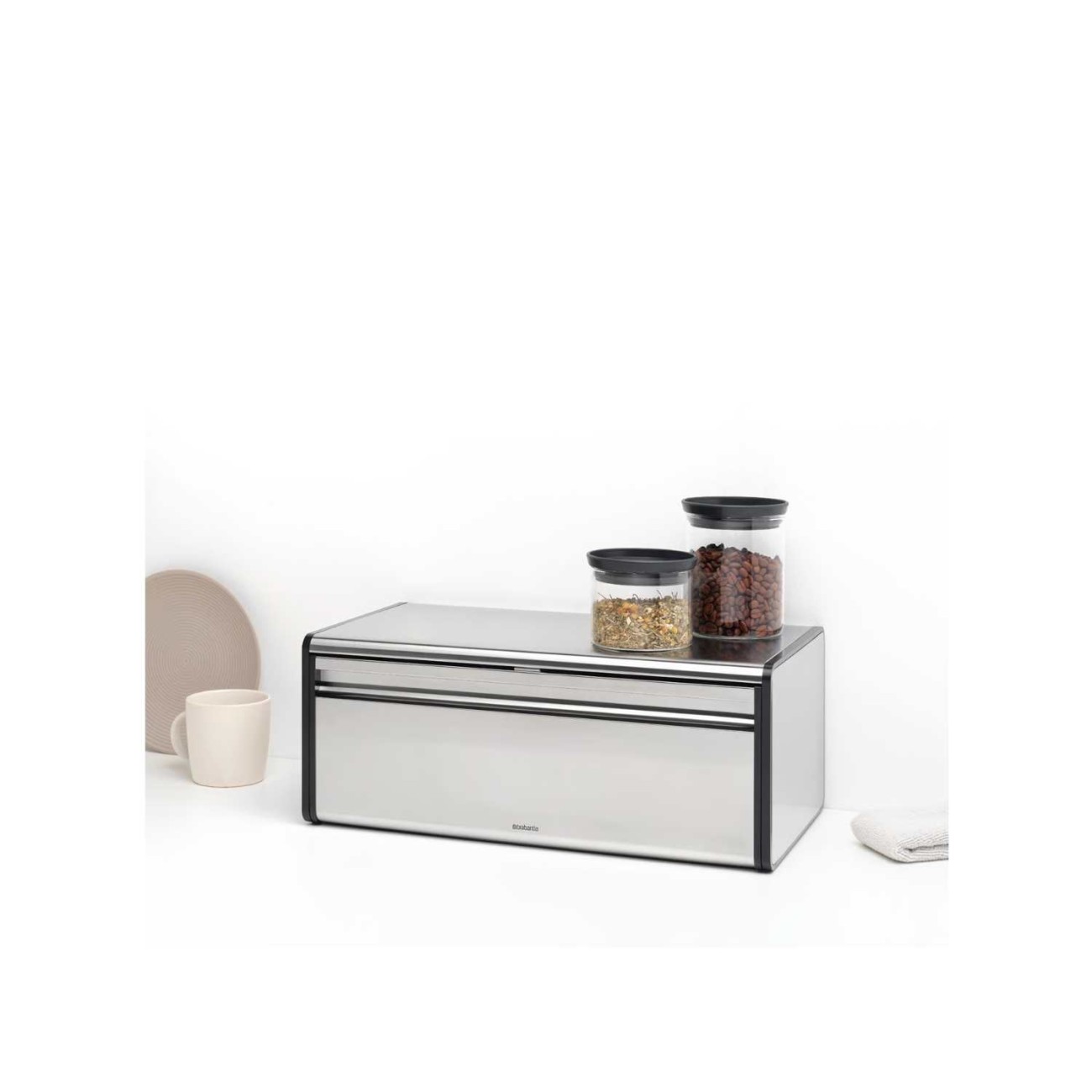 Brabantia Ψωμιέρα τετράγωνη Matt Steel Ψωμιέρες