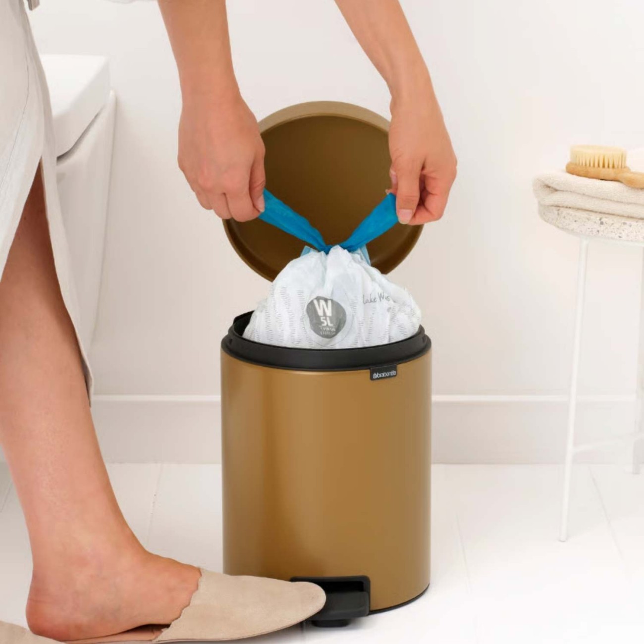 Brabantia Δοχειο Απορριμάτων 5Lt Warm Gold σειρά Newicon Κάδοι Κουζίνας