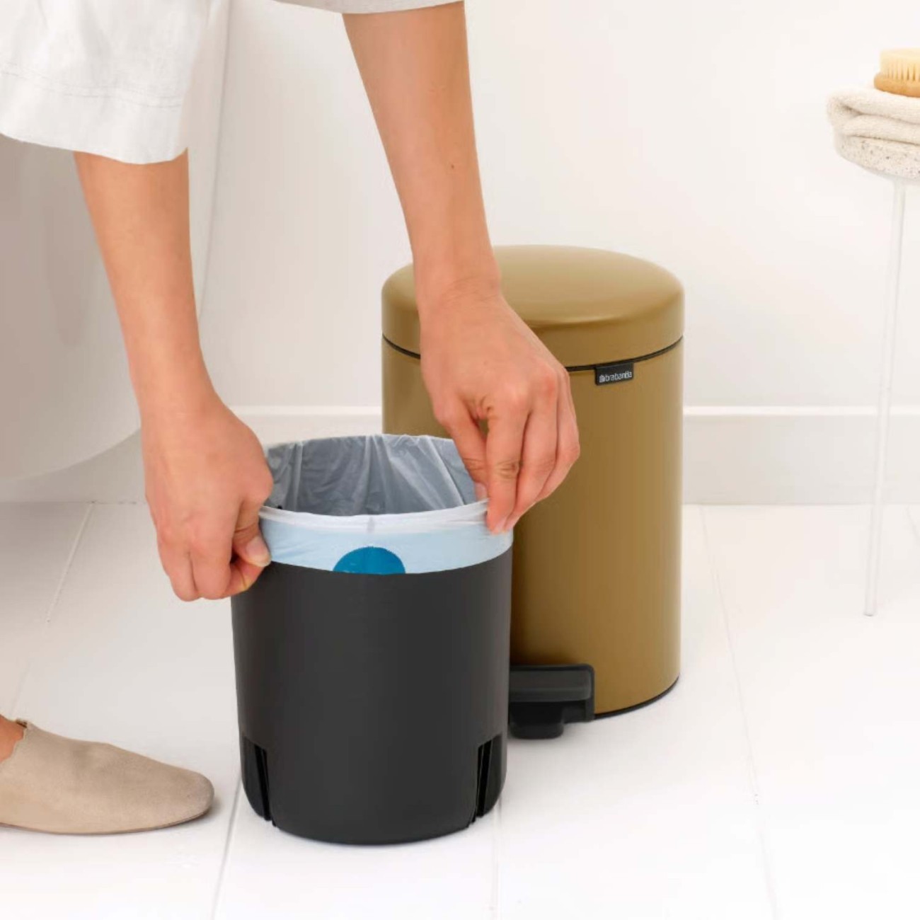 Brabantia Δοχειο Απορριμάτων 5Lt Warm Gold σειρά Newicon Κάδοι Κουζίνας