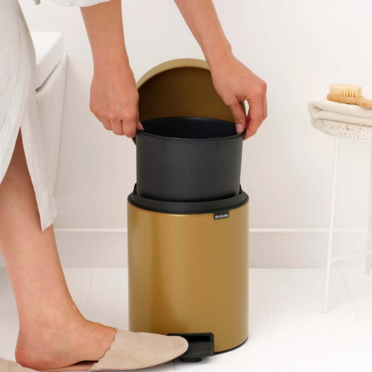 Brabantia Δοχειο Απορριμάτων 5Lt Warm Gold σειρά Newicon Κάδοι Κουζίνας