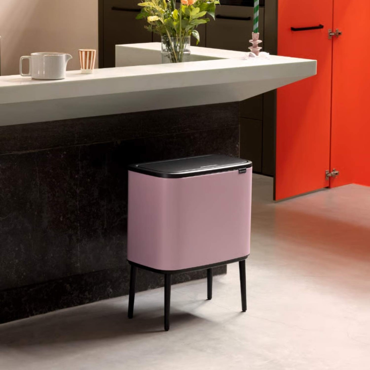 Brabantia Δοχείο απορριμμάτων Touch bin 11+23lt Lilac Pink σειρά Bo Κάδοι Κουζίνας
