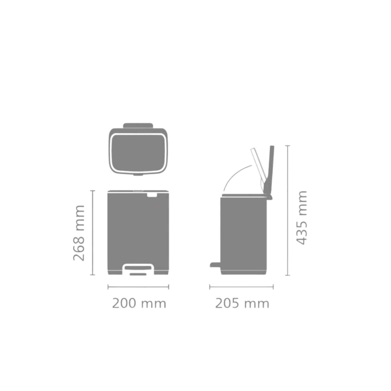 Brabantia Δοχειο Απορριμάτων 4Lt Lilac Pink σειρά Bo Κάδοι Απορριμμάτων 