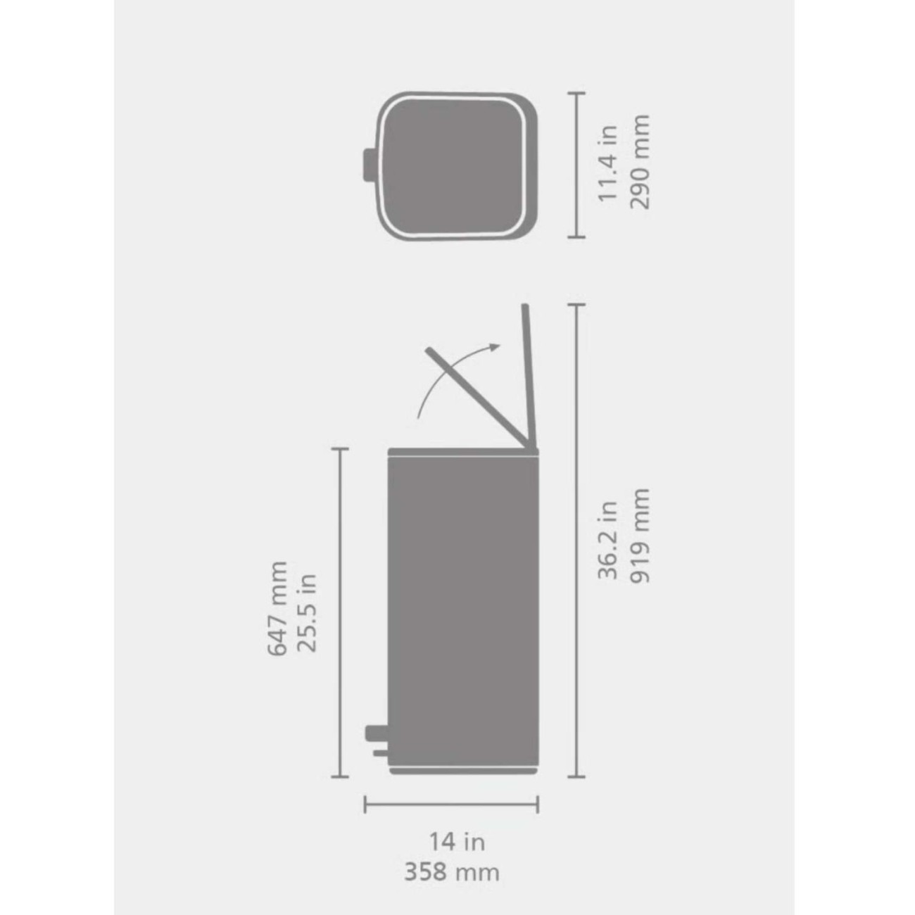 Brabantia Δοχειο Απορριμάτων 30Lt Lilac Pink σειρά Bo Κάδοι Κουζίνας