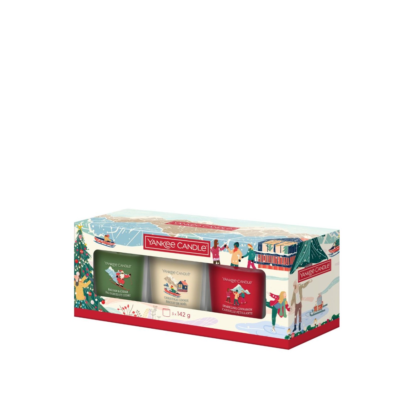 Yankee Candle Giftset με 3 Χριστουγεννιάτικα Αρωματικά small κεριά Αρωματικα Κεριά