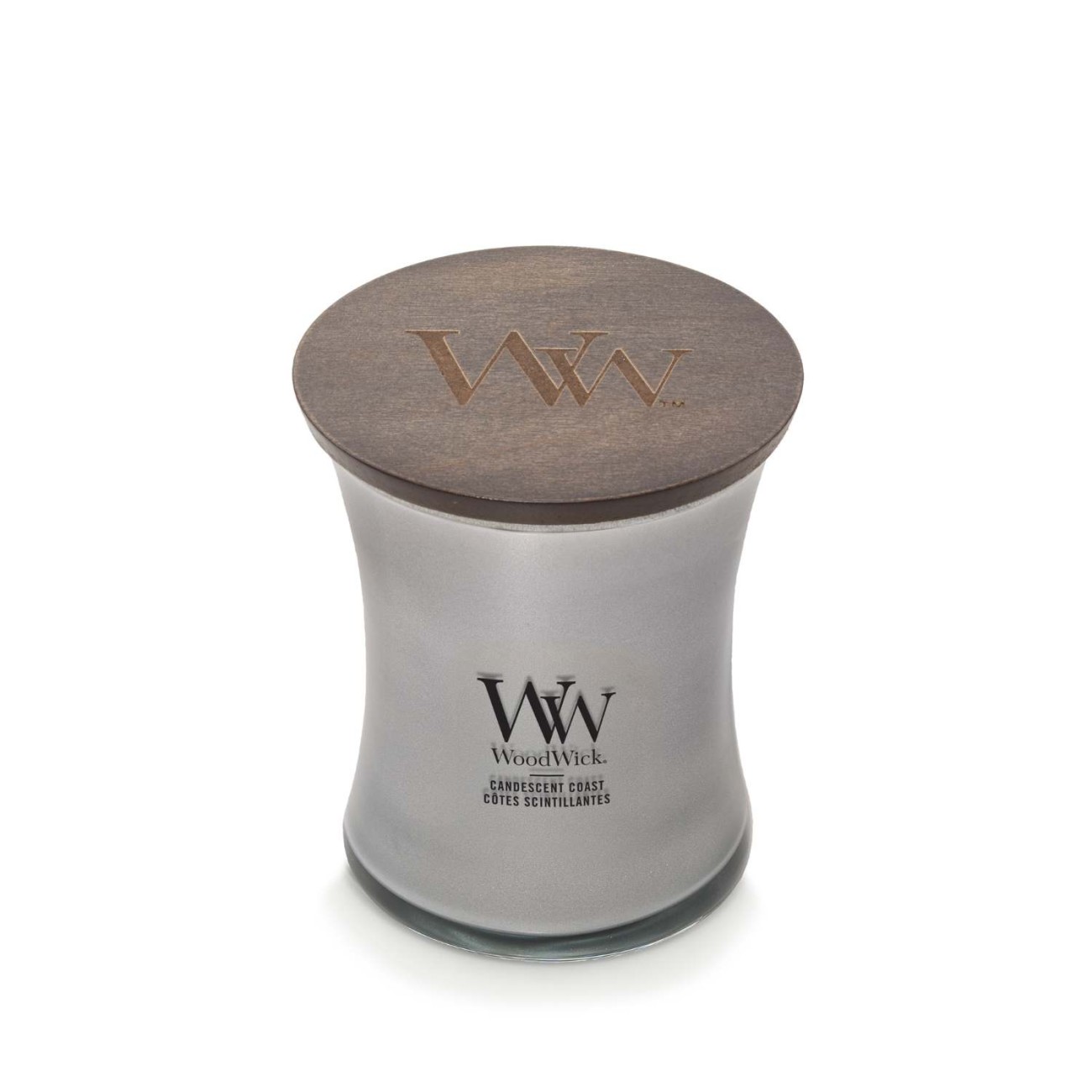 WoodWick Αρωματικό Κερί σε Γυάλινο Δοχείο σειρά Precious Metal Candelescent Coast Αρωματικά Χώρου/Κεριά