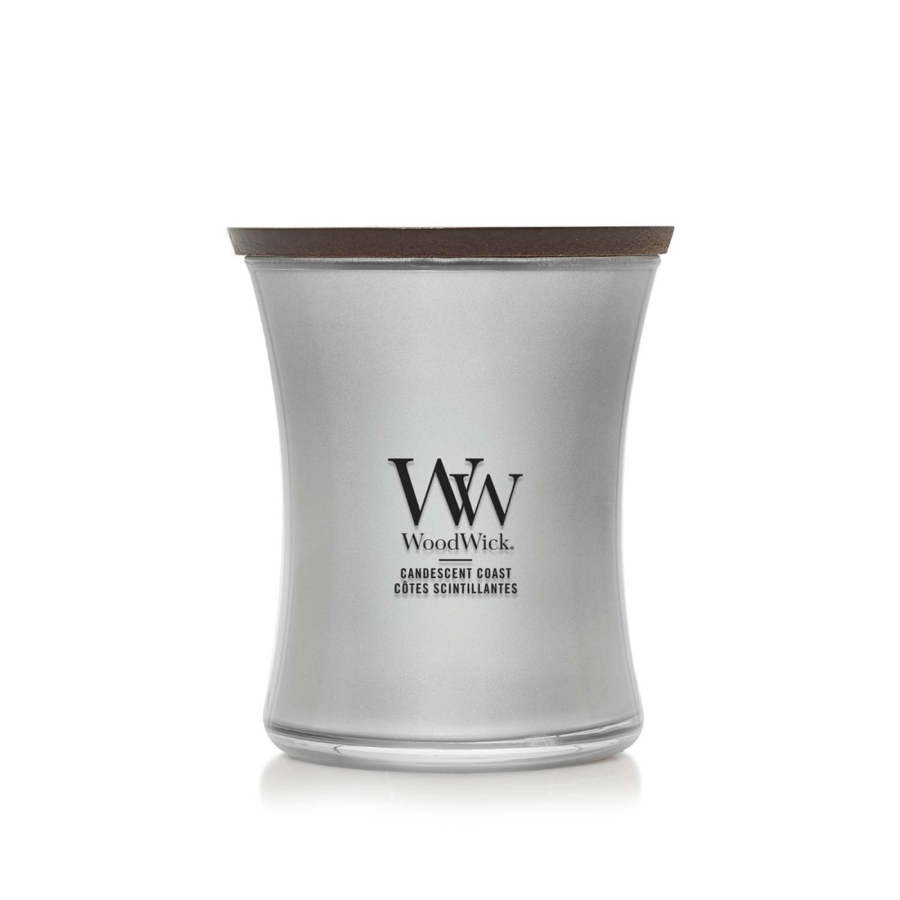 WoodWick Αρωματικό Κερί σε Γυάλινο Δοχείο σειρά Precious Metal Candelescent Coast Αρωματικά Χώρου/Κεριά