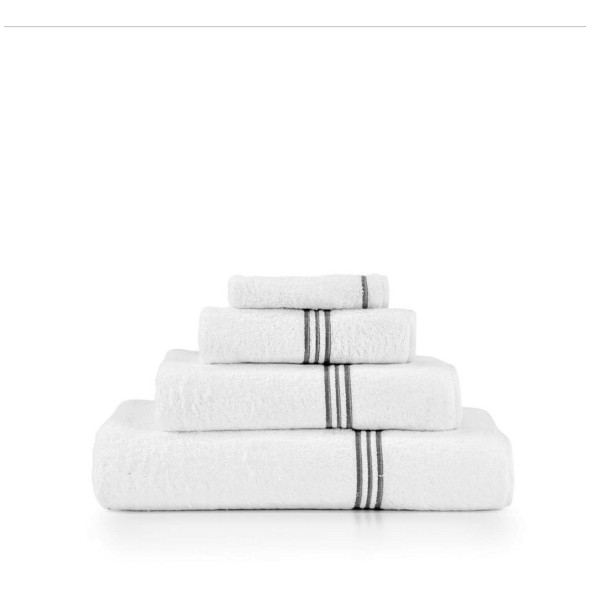Frette Πετσέτες σετ 2 τεμ 40X60εκ. & 60Χ110εκ. χρώμα λευκό/γκρι 100% βαμβάκι, 550gsm σειρά Triplo Popeline
Frette Πετσέτες σετ 2 τεμ 40X60εκ. & 60Χ110εκ. χρώμα λευκό/γκρι 100% βαμβάκι, 550gsm σειρά Triplo Popeline