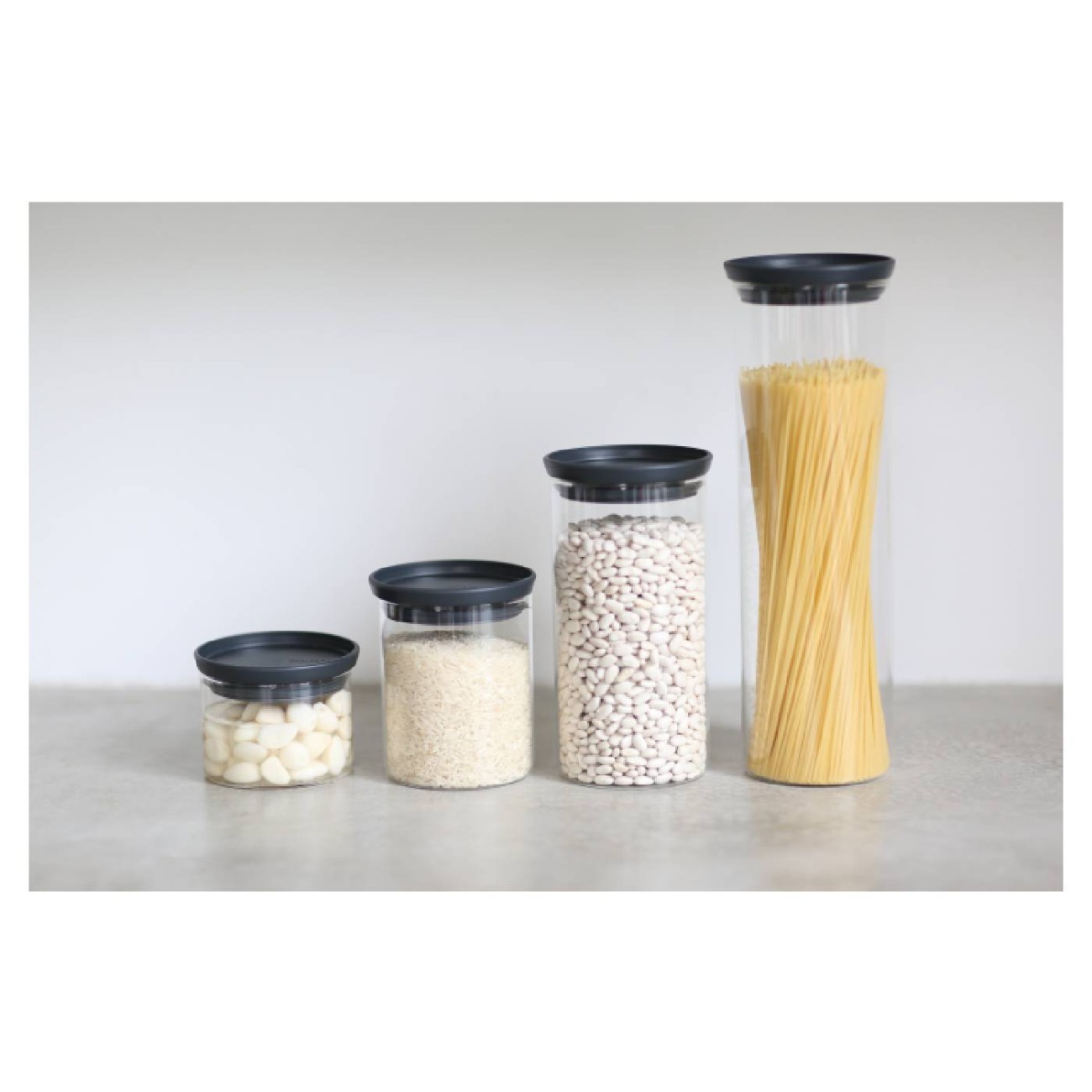 Brabantia Δοχείο κουζίνας 1,1lt Dark Grey Δοχεία Τροφίμων