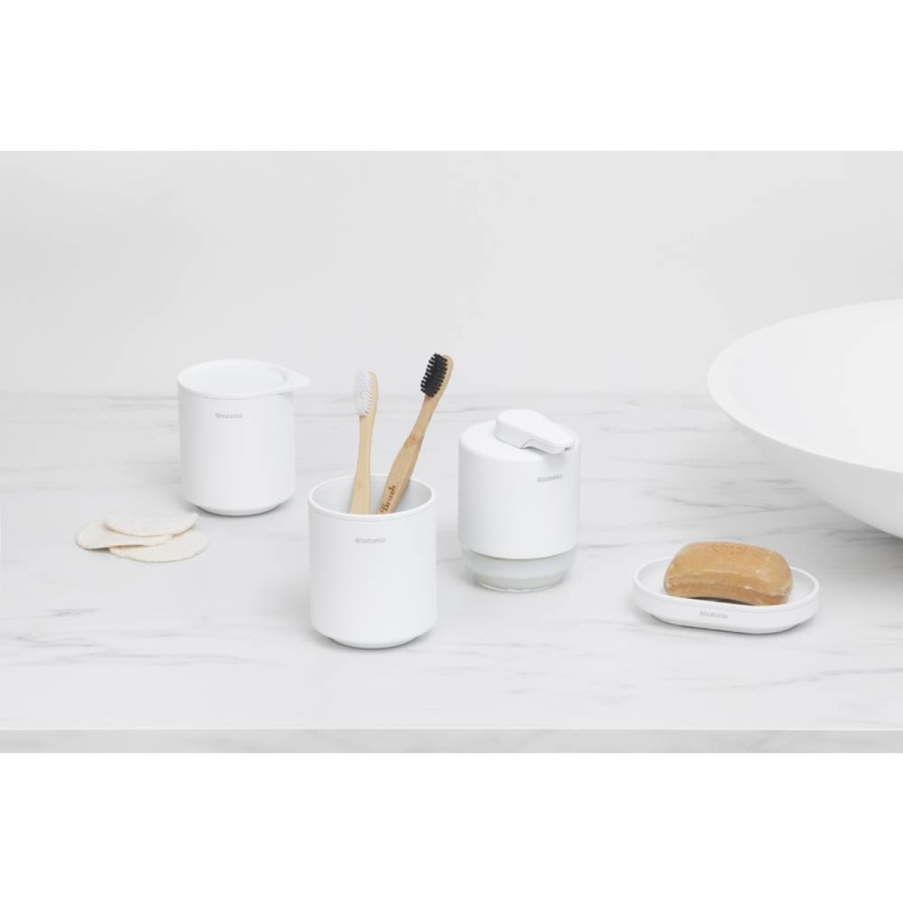 Brabantia Σαπουνοθήκη Dispenser Mineral Fresh White σειρά Mindset
 Αξεσουάρ Μπάνιου