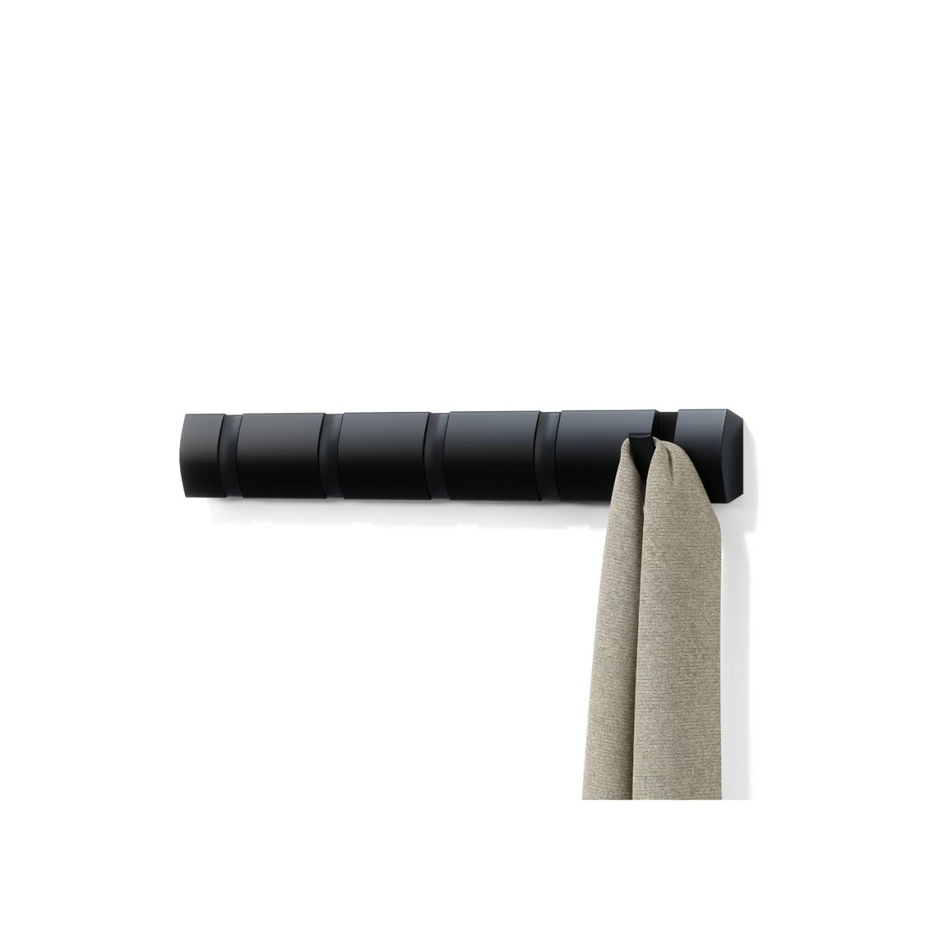 Umbra Κρεμάστρα τοίχου 51cm 5 θέσεων μαύρο σειρά Flip Καλόγεροι