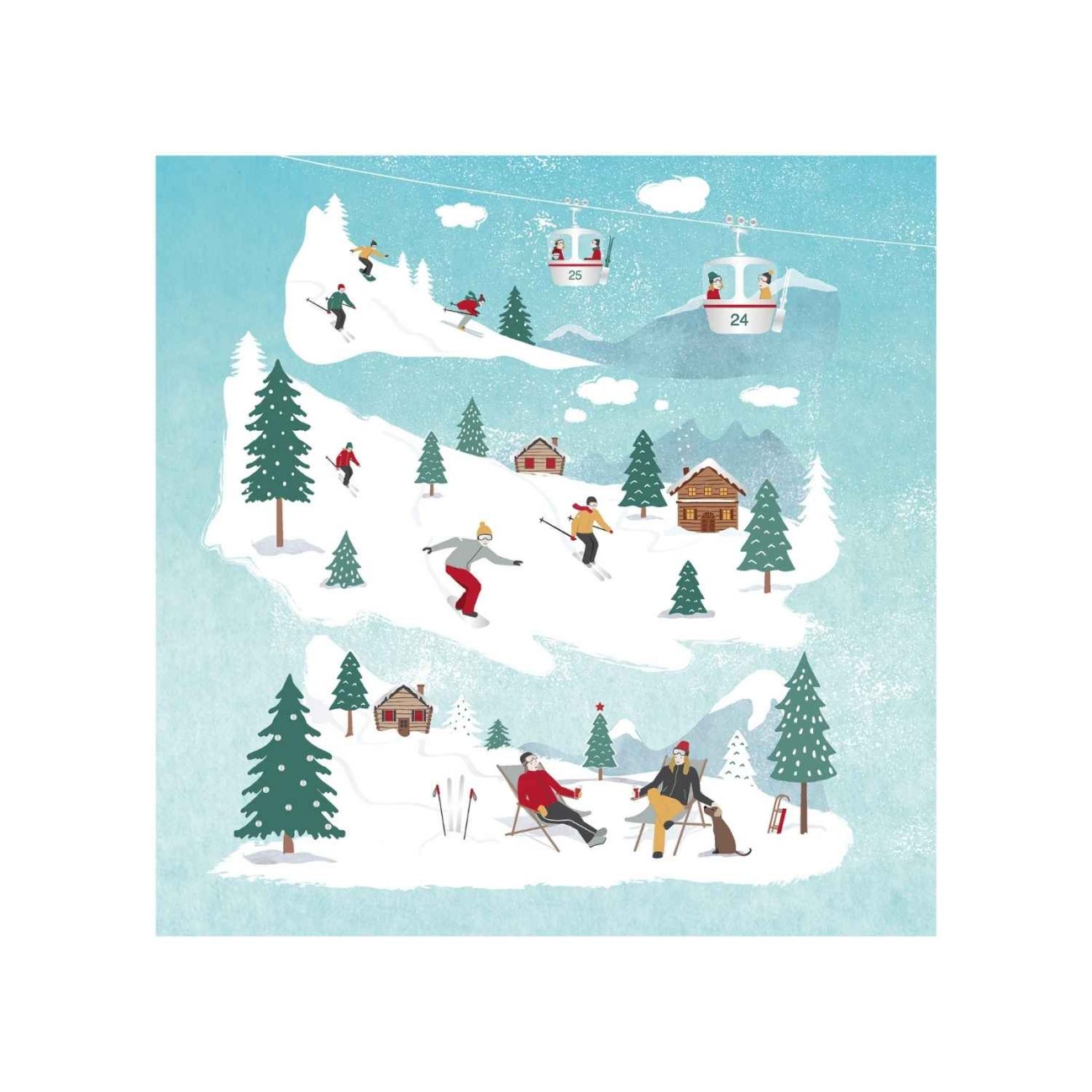 Paperproducts Design - PPD Χαρτοπετσέτα 33x33 εκ. σειρά St Moritz Χριστουγεννιάτικα