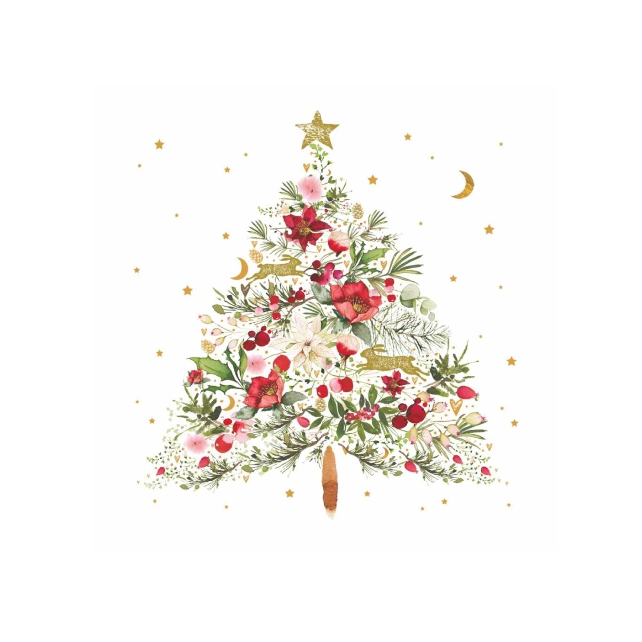Paperproducts Design - PPD Χαρτοπετσέτα 33x33cm σειρά Beautiful Christmas Tree Χριστουγεννιάτικα