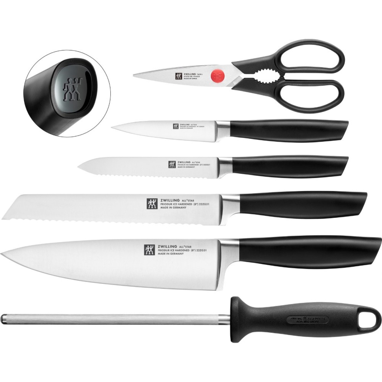 Zwilling J.A.Henckels Βάση μαχαιριών 7 τεμ. black σειρά All Star
 Μαχαίρια Κουζίνας & Βάσεις κοπής