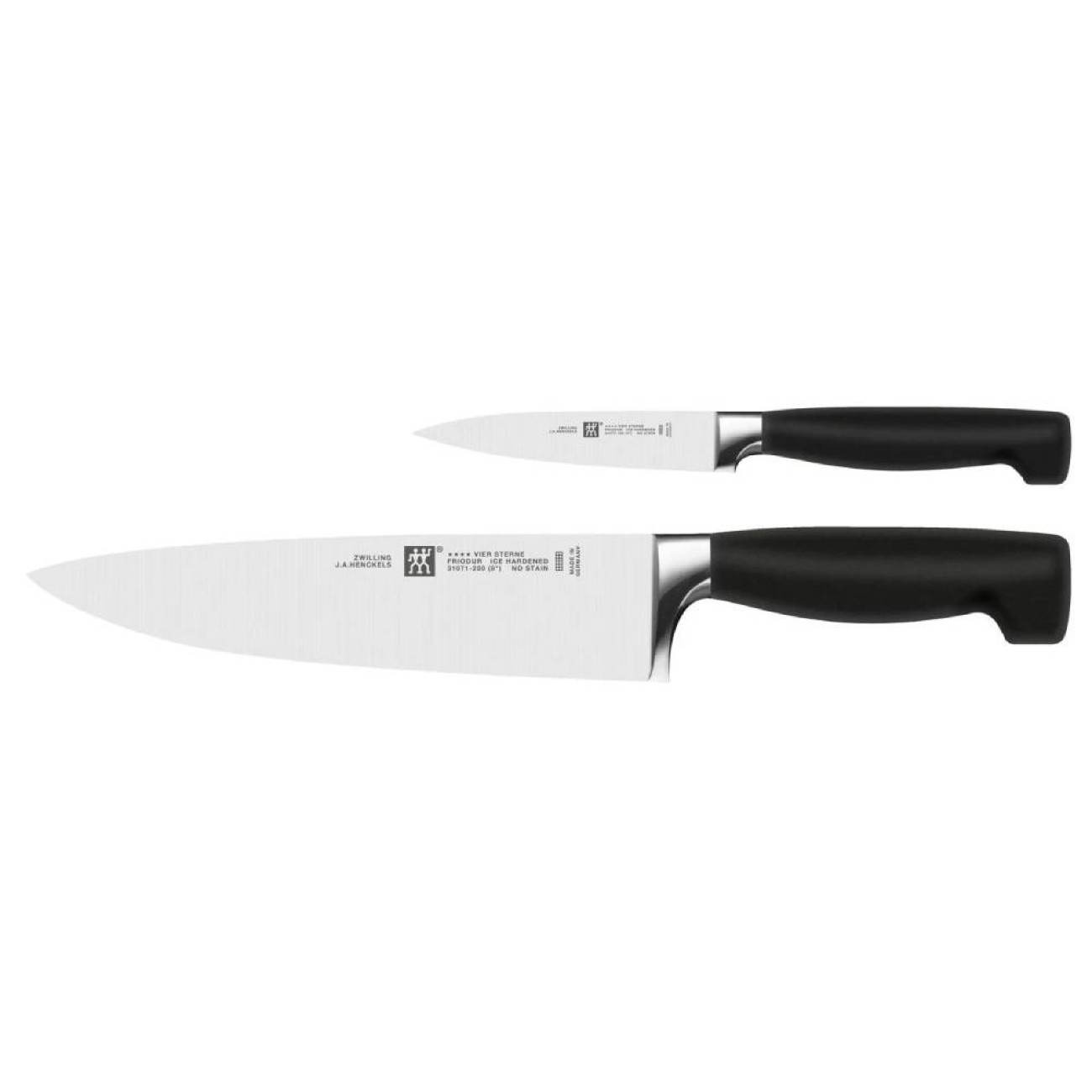 Zwilling J.A Henckels Σετ 2 τεμ. μαχαίρια (μαχαίρι chef 20 εκ. & μαχαίρι ξεφλουδίσματος 10 εκ.) σειρά  ****Vier Sterne Μαχαίρια Κουζίνας & Βάσεις κοπής